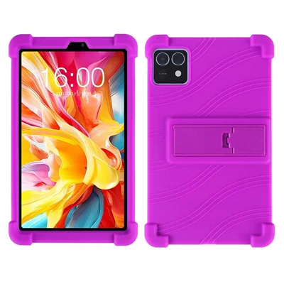 For Teclast M50 Mini Silicone Case with Kickstand Rugged Protective Cover - Purple