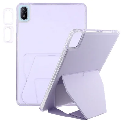Tablet Case For Huawei MatePad SE 11 / MatePad 11 (2023) / (2021) TPU PU Leather Kickstand Cover with Lens Frames - Purple