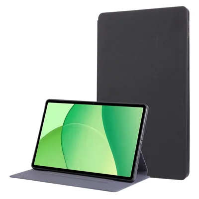For Oppo Pad SE Shockproof Case PU Leather Tablet Cover with Stand - Black