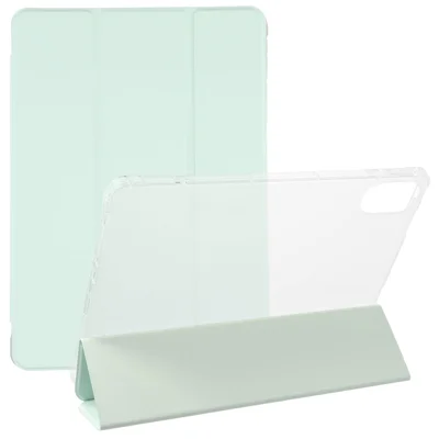For Xiaomi Redmi Pad 2 11 Case with Pen Slot Tri-Fold Stand PU Leather+TPU Tablet Cover Auto Wake  /  Sleep - Matcha Green