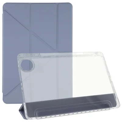 For Honor Pad 10 Case PU Leather Origami Stand Clear Tablet Cover - Lavender Purple