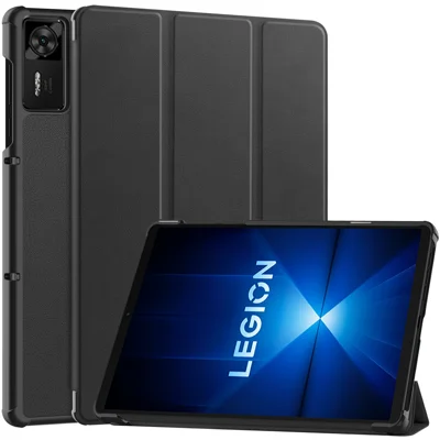 For Lenovo Legion Y700 Gen 4 Case Anti-Drop Leather Stand Tablet Cover - Black
