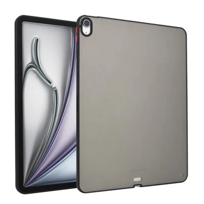 For iPad Air 13 (2026) / (2025) / (2024) Case Skin Touch Matte Acrylic TPU Shockproof Tablet Cover - Black