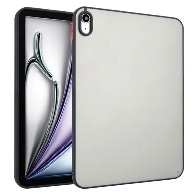 Tablet Case For iPad Air 11 (2026) / (2025) / (2024) / Air (2022) / (2020) Skin Touch Matte Acrylic TPU Shockproof Cover - Black