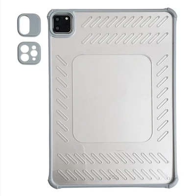 For iPad Air (2022)  /  (2020) Case Hollow Frameless Ventilated TPU Acrylic Clear Tablet Cover - Blue