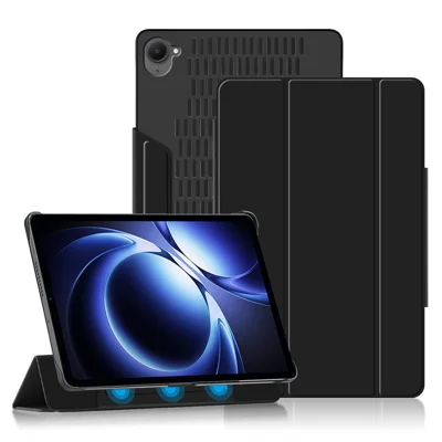 For Xiaomi Pad Mini / Redmi K Pad Case Stand PU Leather Magnetic Detachable Tablet Cover - Black