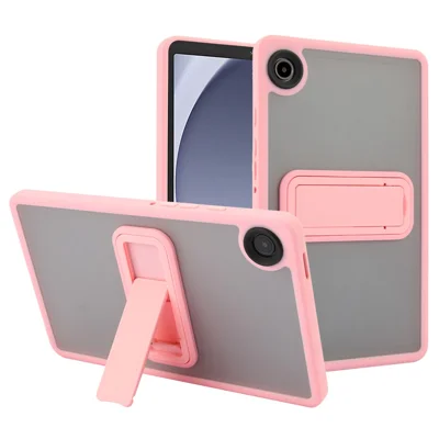 For Samsung Galaxy Tab A9 Case with Kickstand TPU + PC Skin-Touch Tablet Cover - Pink