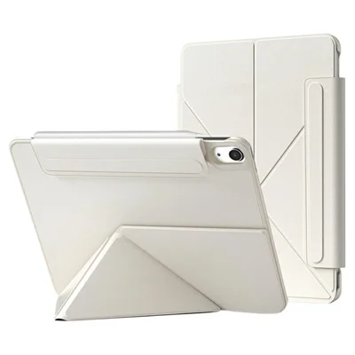 For iPad Air 11 (2026) / (2025) / (2024) Case Double-Sided Magnetic Closure Leather Smart Tablet Cover - White
