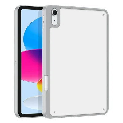 For iPad Air 11 (2026) / (2025) / (2024) Case Acrylic + PC Matte Tablet Cover with Pencil Holder - Grey