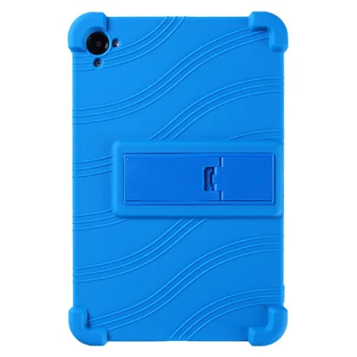 For Xiaomi Pad Mini / Redmi K Pad Silicone Case with Kickstand Rugged Protective Cover - Dark Blue
