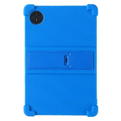 For Doogee Tab A9 Pro / A9 Silicone Case with Kickstand Rugged Protective Cover - Dark Blue