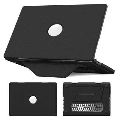 Kickstand Case for MacBook Pro 16 inch (2026) A3429 A3428 / (2025) A3186 A3403 / (2024) A2991 / (2023) A2780 / (2021) A2485 Laptop Cover - Black