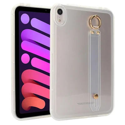 لـ iPad mini (2024) / (2021) غطاء واقي من مادة TPU مع حزام معصم - شفاف