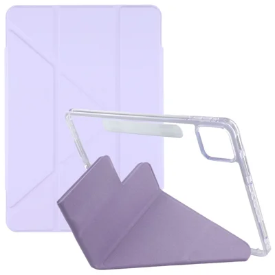 For Xiaomi Poco Pad X1 / Pad 8 Pro / Pad 8 / Pad 7 Pro / Pad 7 Case Magnetic Dual Clasp PU TPU Acrylic Origami Stand Tablet Cover - Purple