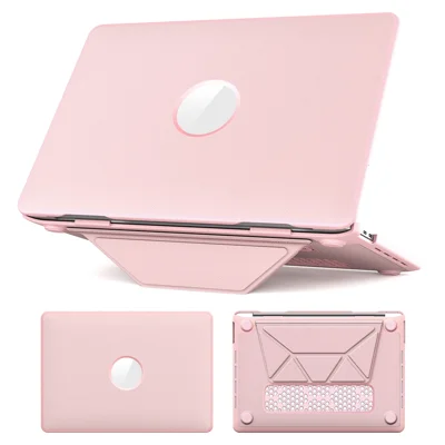 Laptop Case for MacBook Pro 13 inch (2020) / (2019) / (2018) / (2017) / (2016) / A1706 / A1708 / A1989 / A2159 / A2338 / A2289 / A2251 Notebook Kickstand Cover - Pink