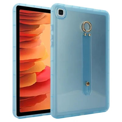 For Samsung Galaxy Tab A7 10.4 (2020) Case Shockproof TPU Tablet Cover with Wristband - Blue