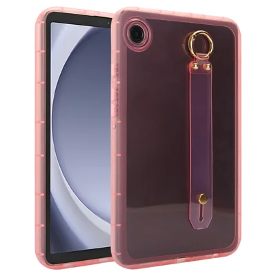 For Samsung Galaxy Tab A9 Case Shockproof TPU Tablet Cover with Wristband - Pink
