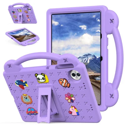 For Honor Pad 10 Case Kids Cartoon Patterns Hand Grip Kickstand Tablet EVA Cover - Purple