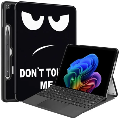 For Microsoft Surface Pro 12inch Case PU Leather Pattern Printing Stand Folio Tablet Cover - Don't Touch Me
