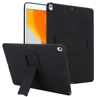 For iPad Air 10.5 inch (2019) Case TPU + PC Skin-Friendly Kickstand Tablet Cover - Black