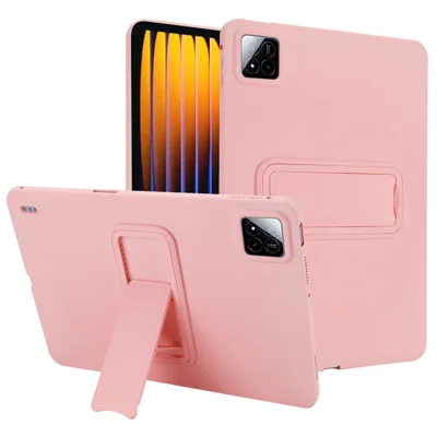 For Xiaomi Pad 7 Pro / Pad 7 Case TPU + PC Skin-Friendly Kickstand Tablet Cover - Pink