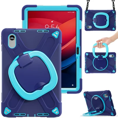 Kickstand Case with Strap for Motorola Moto Pad 60 Neo / Moto Pad (2026) / Lenovo Pad 11 2025 / 2024 / Tab K11 Gen 2 / Idea Tab / K11 / P11 Gen 2 / M11 - Navy Blue