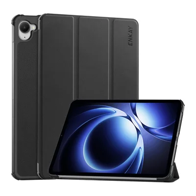 ENKAY HAT PRINCE For Xiaomi Pad Mini / Redmi K Pad Trifold Stand Cover   PU Leather+PC Tablet Case - Black