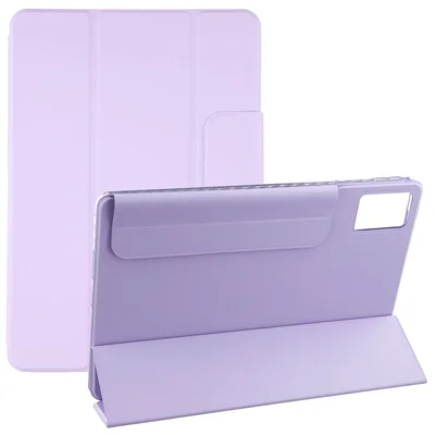 For Lenovo Tab K11 Gen 2 / Idea Tab / Xiaoxin Pad 11 2025 Case Folding Stand Magnetic Leather Tablet Cover - Purple