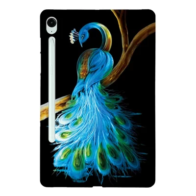 Tablet Case For Samsung Galaxy Tab S9 FE / S9 Pattern Printing Slim Soft TPU Cover - Peacock