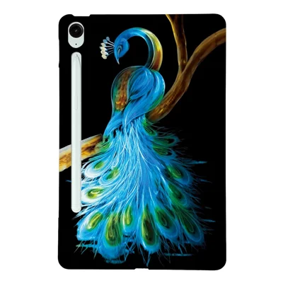 For Samsung Galaxy Tab S10 FE+ Case Pattern Printing Slim Soft TPU Tablet Cover - Peacock