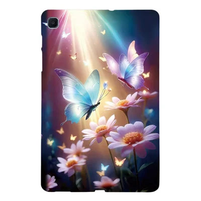 Voor Samsung Galaxy Tab S6 Lite (2024) / (2022) hoesje met patroonprint, slank zacht TPU-tabletcover - Vlinder bloemen