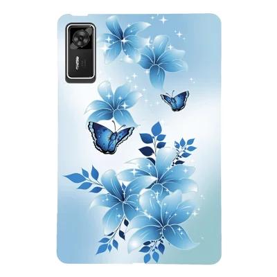 For Lenovo Legion Y700 Gen 4 Case Pattern Printing Slim Soft TPU Tablet Cover - Blue Butterfly