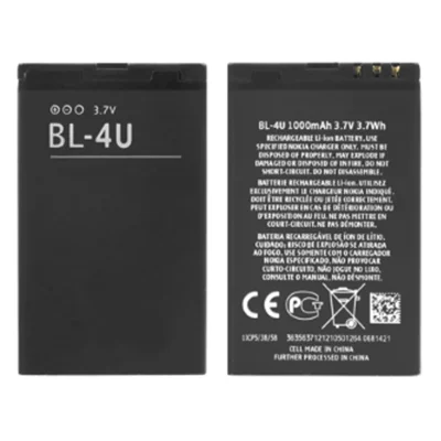 For Nokia Asha 210 / 300 / 305 / 306 / 308 / 309 / 311 / 501 / 503 3.70V 1000mAh Li-ion Battery Part (Encode: BL-4U) (without Logo)