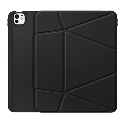 DUX DUCIS For iPad Pro 13 (2025) / 13 (2024) Tablet Case  Vers Series Multi-function Folding Stand Leather Cover - Black