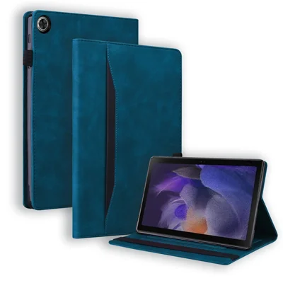 For Samsung Galaxy Tab A11+ / Tab A9+ Case PU Leather Protective Folio Tablet Cover with Card Holder - Blue