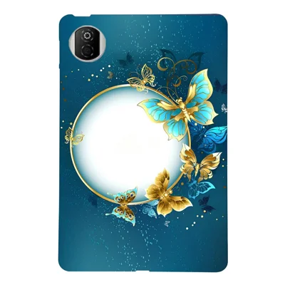 For Honor Pad X7 TPU Case Pattern Printing Slim Tablet Protective Cover - Butterfly Wreath