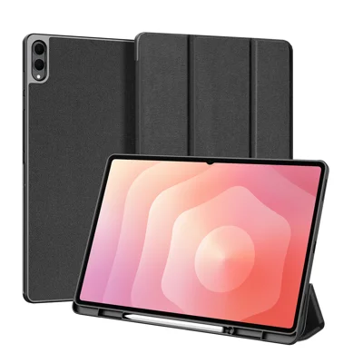 Etui na Samsung Galaxy Tab S11 Ultra DUX DUCIS Seria Domo Trójwarstwowe Etui z Poliuretanu z Funkcją Stojaka - Czarny