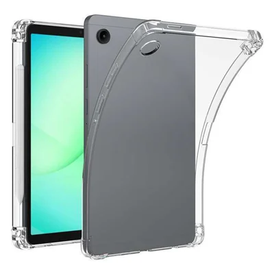 Etui do Samsung Galaxy Tab A11, wzmocnione cztery narożniki, odporność na upadek, przezroczysta obudowa TPU z miejscem na pióro