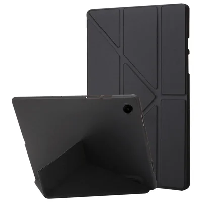 Capa para Samsung Galaxy Tab A11 em Couro PU + Silicone, Suporte Origami Protetor - Preto