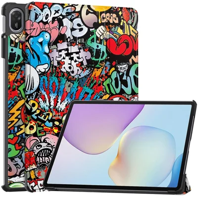 Voor Huawei MatePad 11.5 2025 Hoesje Patroon Print Leren Stand Tablet Cover - Graffiti