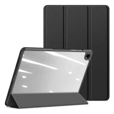 DUX DUCIS TOBY Series Para Funda de Tablet Samsung Galaxy Tab A11+ Cuero PU Tri-Fold Soporte Cubierta - Negro