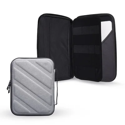 For 10-11 inch 180° Full-Opening Tablet Sleeve Case Waterproof Shockproof Tablet Sleeve Bag - Grey