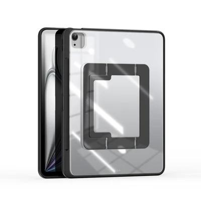 Tablet-Hülle für iPad Air 13 (2025) / iPad Air 13 (2024), DUX DUCIS Axis Serie, Tablethülle mit Ständer aus PC + TPU, stoßfest, schwarz