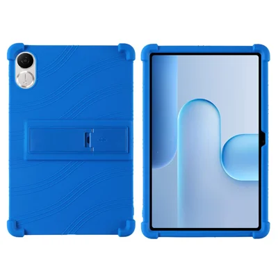 Étui pour Honor Pad 10 Pro avec support ajustable, housse de protection en silicone pour tablette - Bleu foncé
