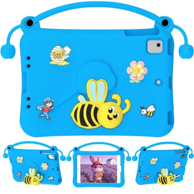Funda EVA para iPad mini (2019) de 7,9 pulgadas / mini 4 / mini 3 / Mini 2 / Mini, funda para tableta con soporte tipo abeja y asa de transporte - Azul