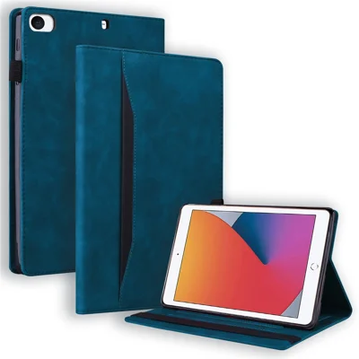 Funda de tableta para iPad mini (2019) 7,9 pulgadas / mini 4 / mini 3 / Mini 2 / Mini, funda de cuero PU con soporte y ranura para tarjetas - Azul