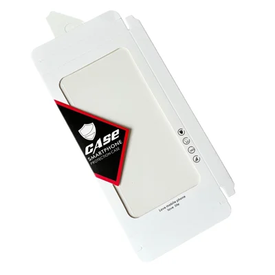 18.2 x 10 x 1.5cm Phone Case Packaging Box Cardboard Retail Display Box with Blister Inner Tray - Black / Red
