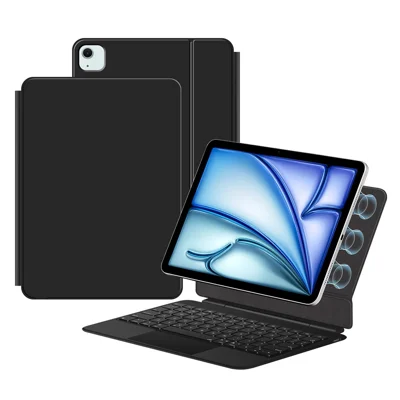 Cover in Pelle con Tastiera Touchpad Bluetooth per iPad Air 11 (2026) / (2025) / (2024) / Air (2022) / Air (2020) / iPad Pro 11 (2022) / (2021) / (2020)(2018) - Nero