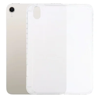 Tablet Case for iPad mini (2024)  /  (2021) Clear Crystal Cover with Pencil Slot Shockproof TPC + PC Shell - Transparent