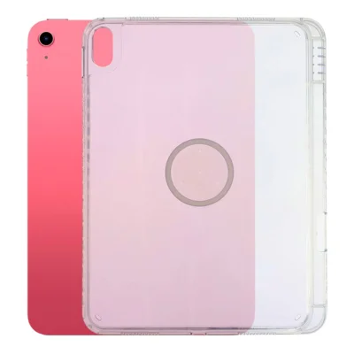 Tablet Case for iPad (2025)  /  iPad 10.9 (2022) Transparent Magnetic Cover with Pencil Slot Shockproof TPC + PC Shell - Transparent